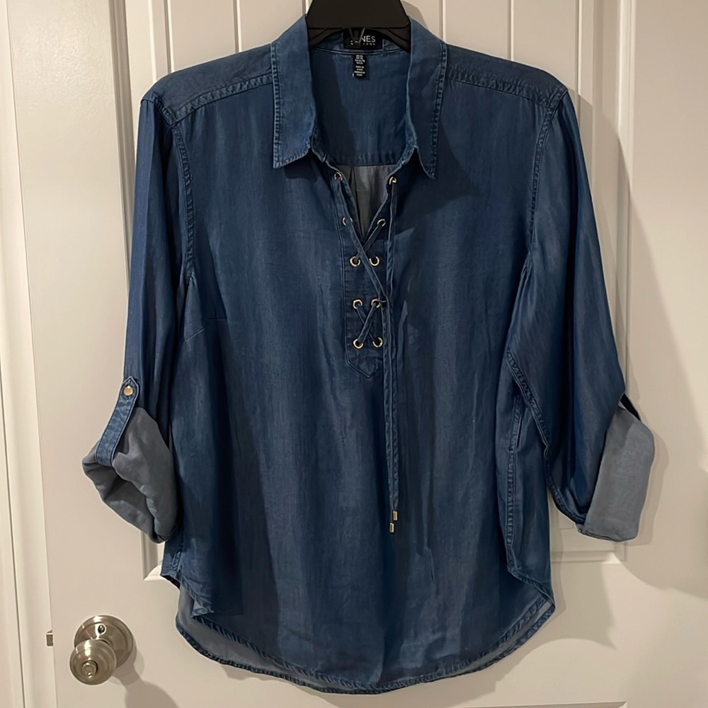 Jones New York Tunic Top Lace-Up